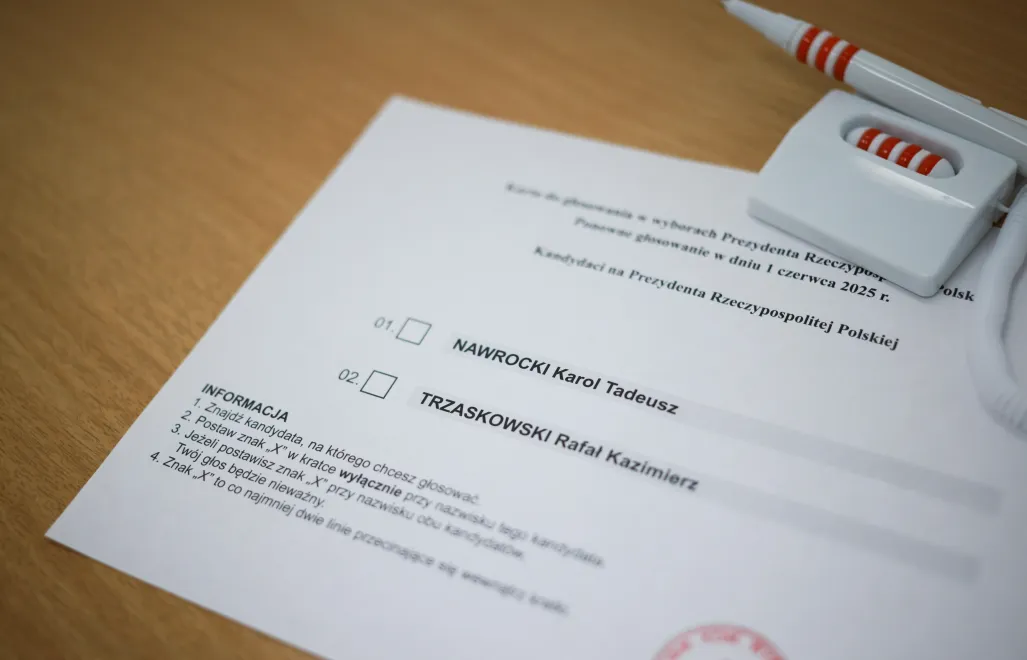Karta wyborcza w wyborach prezydenckich 2025