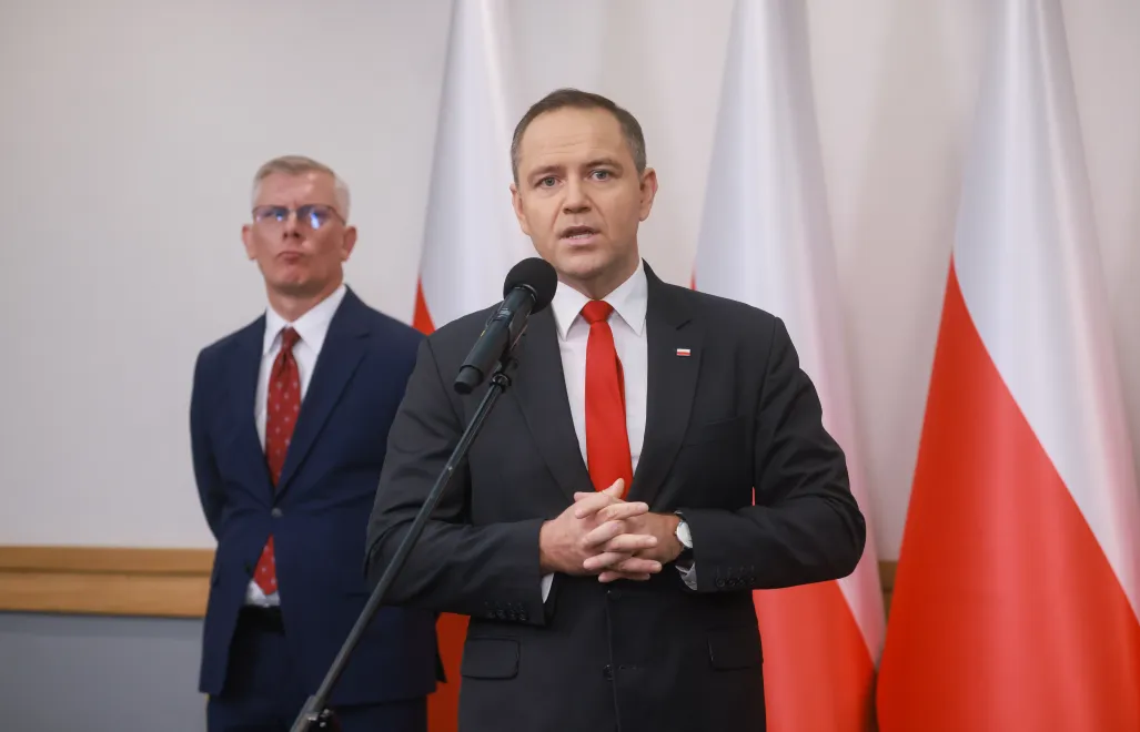 Prezydent elekt RP Karol Nawrocki oraz desygnowany na szefa Biura Bezpieczeństwa Narodowego Sławomir Cenckiewicz