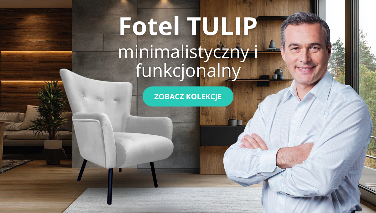 szary fotel uszak z metalowymi nogami